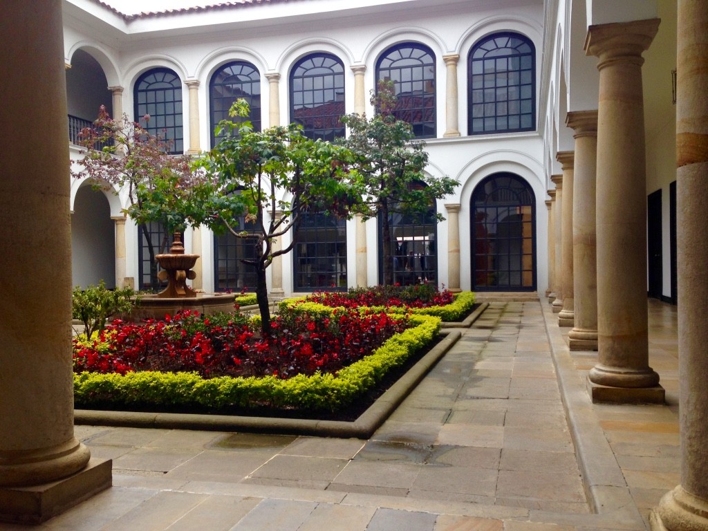 Beautiful courtyard in the museum located in a historic colonial house