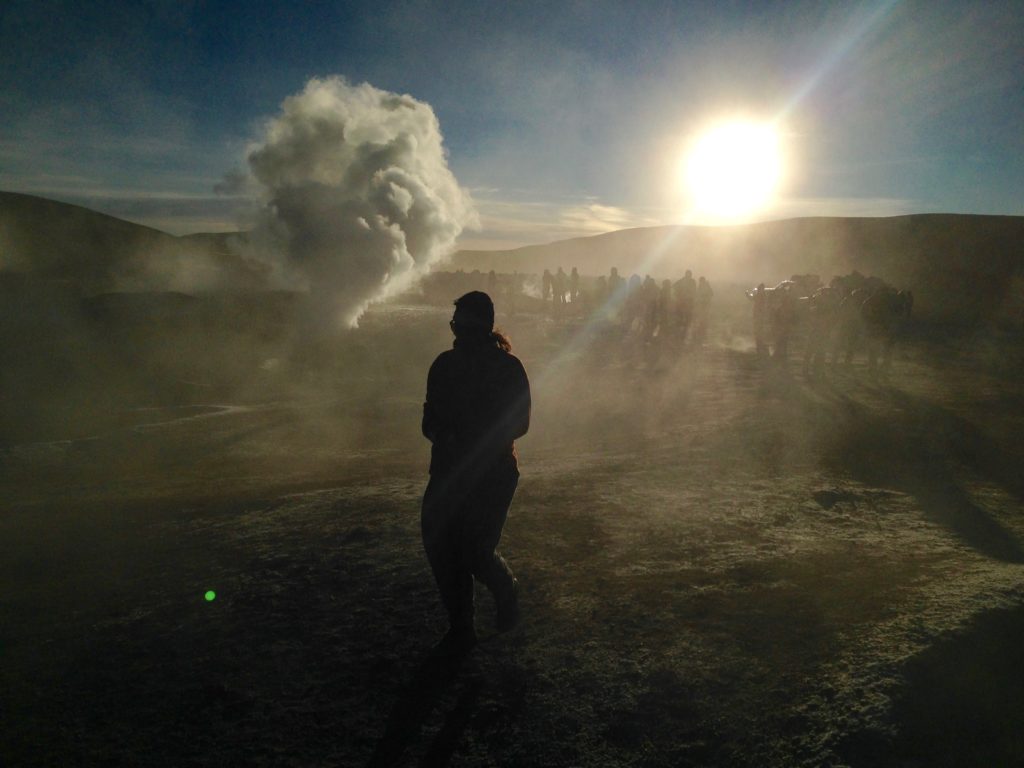 Visiting the geysers 