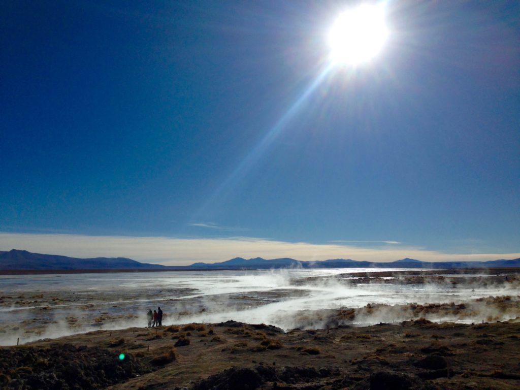 Panoramic view of the geysers