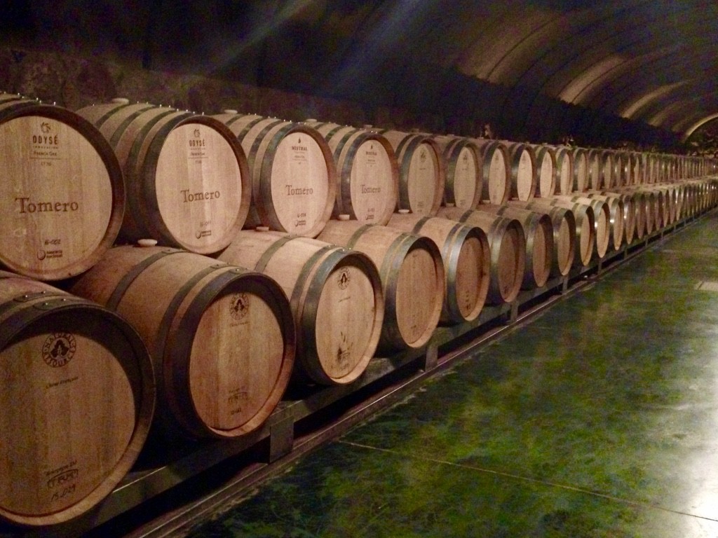 A long wait for the good stuff. Wine Barrels at Vistalba
