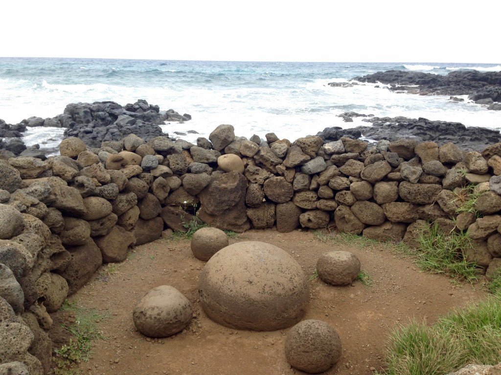 Iron stone near Te Pito Kura