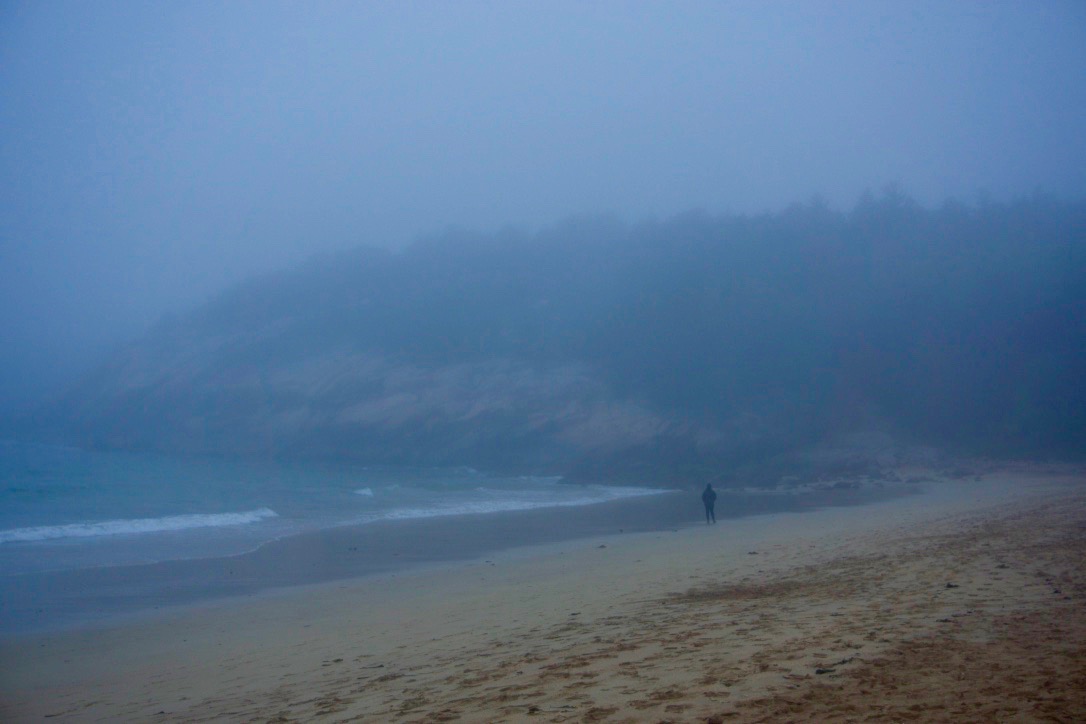Sand Beach on a foggy day