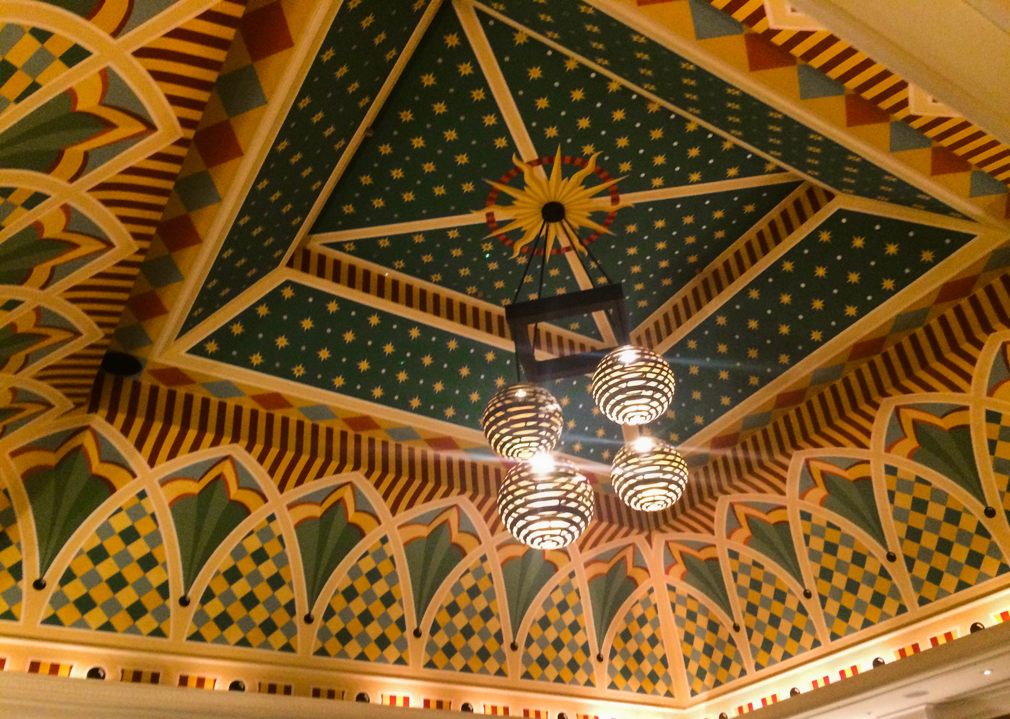 Intricate ceiling in the hotel- Kimpton Monaco 