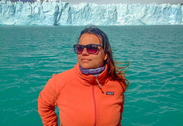 About Us • Adriane at Perito Moreno Glacier