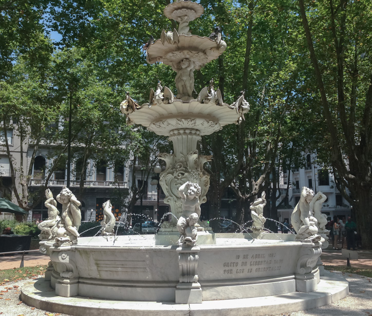 Fountain in the plaza